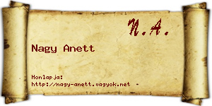 Nagy Anett névjegykártya