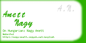 anett nagy business card